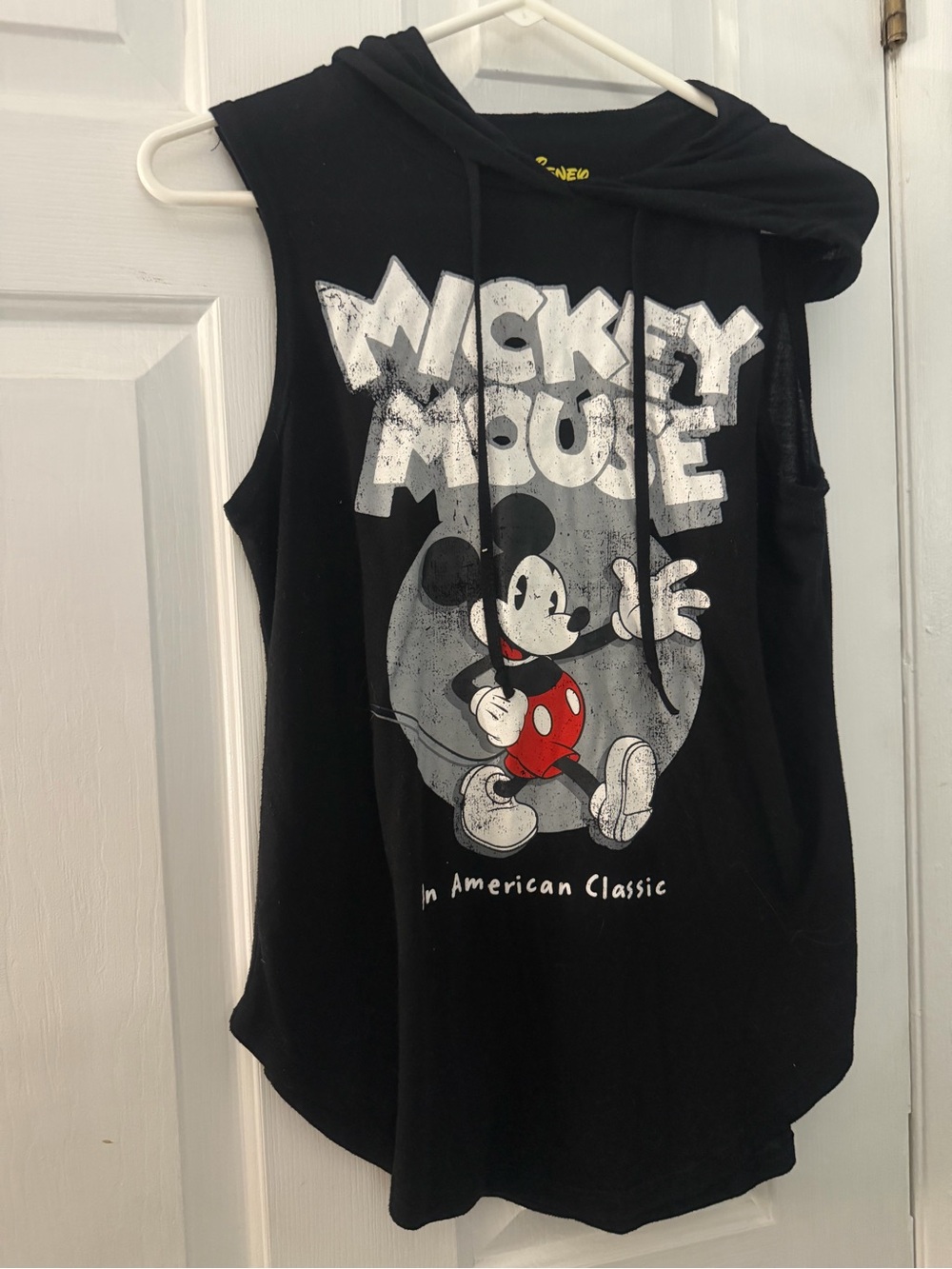 Disney Mickey Mouse American Classic Sleeveless Hooded Top M
